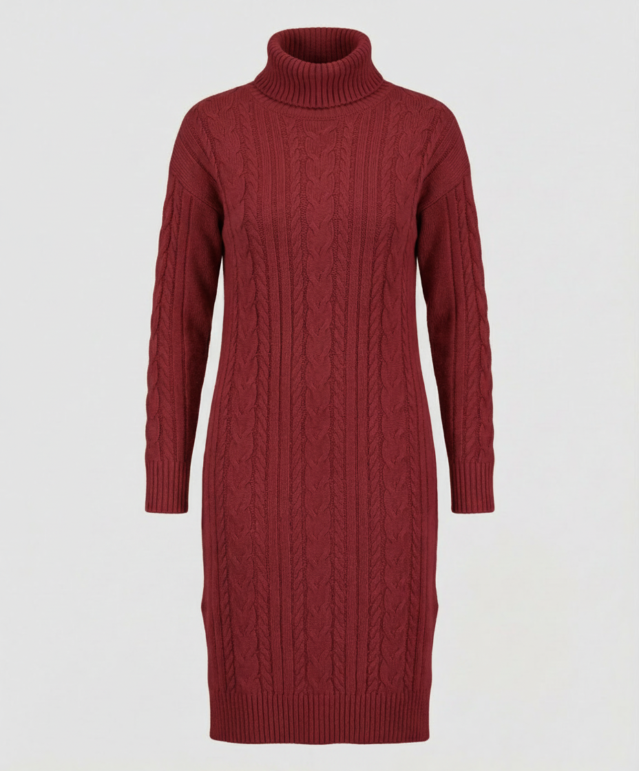 Elegant Warm Knitted Dress Winter | Heidi-Mode