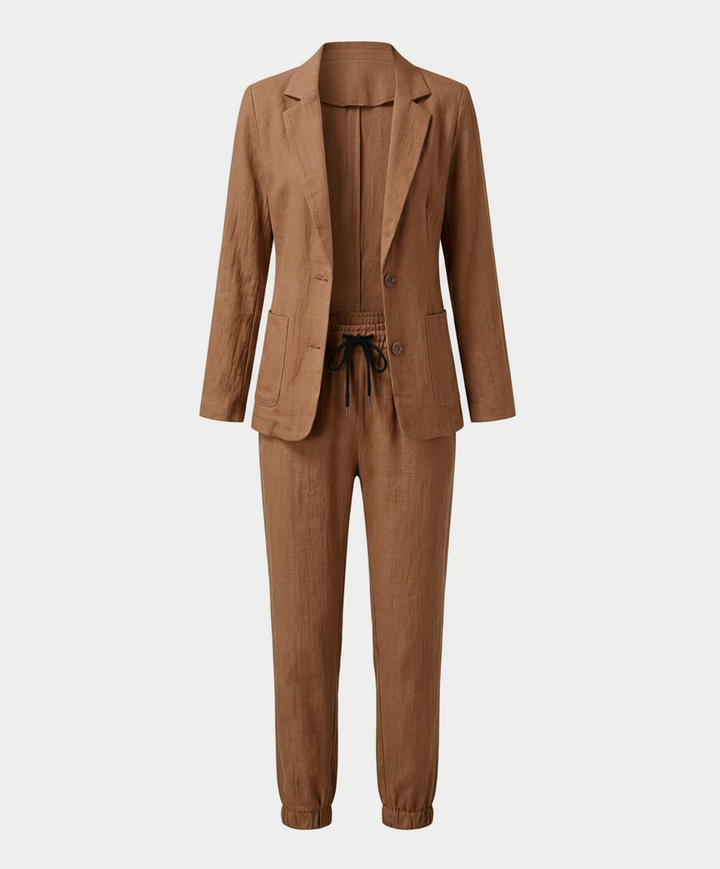 Elegant Blazer Jogger Women's Set | Heidi-Mode