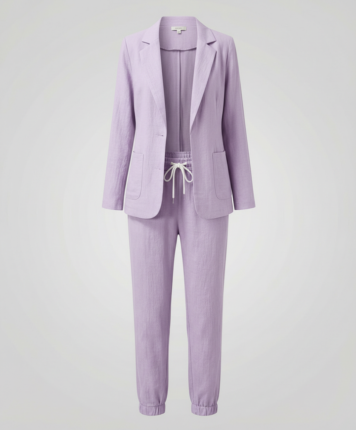 Elegant Blazer Jogger Women's Set | Heidi-Mode