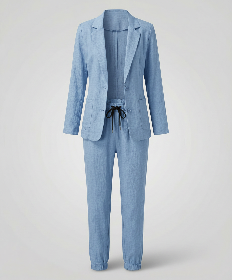 Elegant Blazer Jogger Women's Set | Heidi-Mode