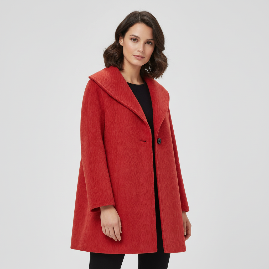Windproof women's coat with shawl collar | Amarae