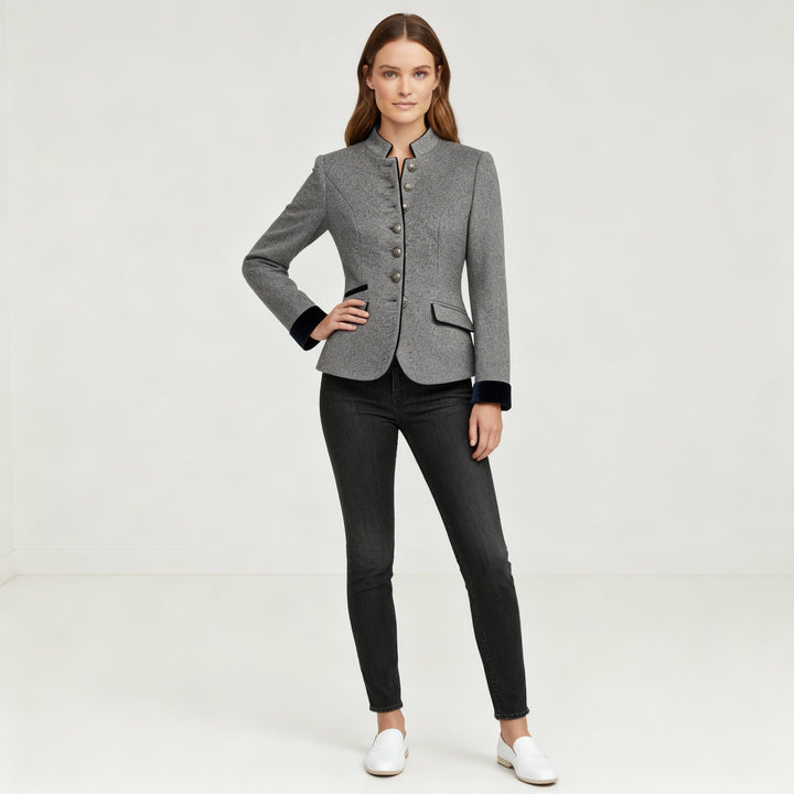 Classic Structured Premium Comfort Wool Jacket Women | Amarae