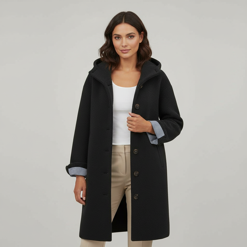 Elegant Winter Coat Women Comfort Long Coat Fleece | Amarae