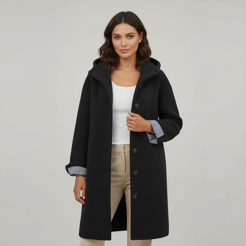 Elegant Winter Coat Women Comfort Long Coat Fleece | Amarae