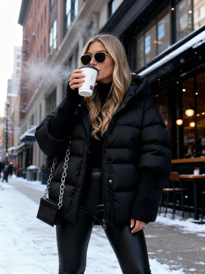 Chic Und Stil | Luxurious Modern Bomber Jacket with Hood