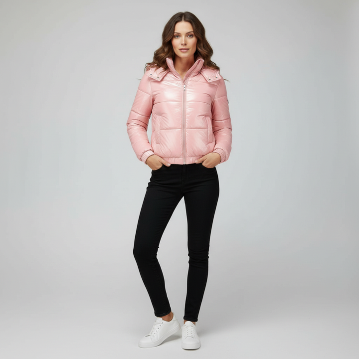 Shiny Water Repellent Thermo Comfort Winter Jacket Women | Amarae
