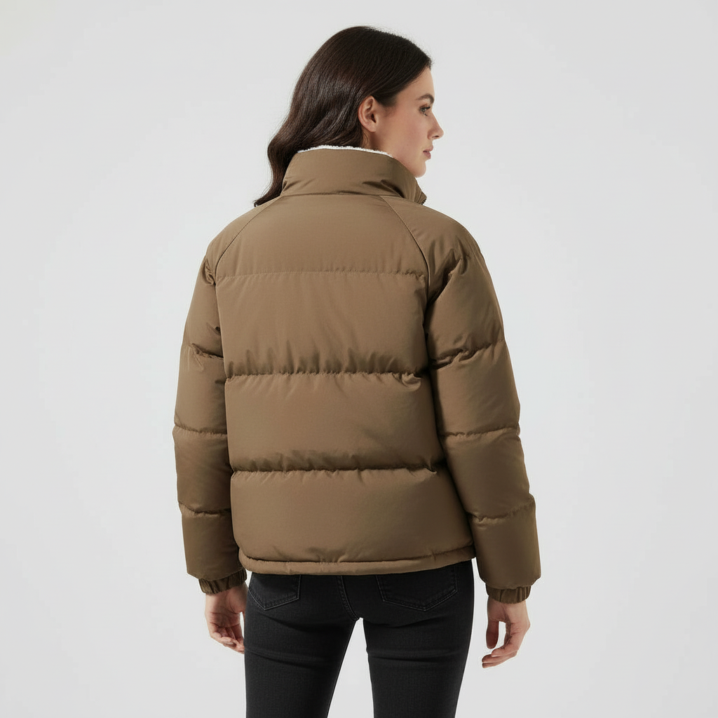 Warm Fleece lined Lightweight Puffer Jacket Women | Amarae