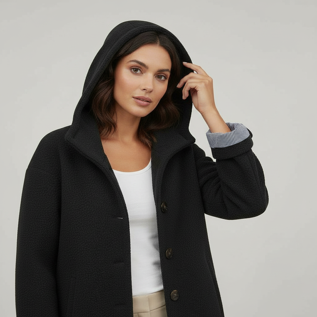 Elegant Winter Coat Women Comfort Long Coat Fleece | Amarae
