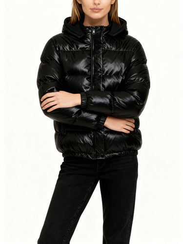 Women's Shiny Padded Jacket Chic Und Stil