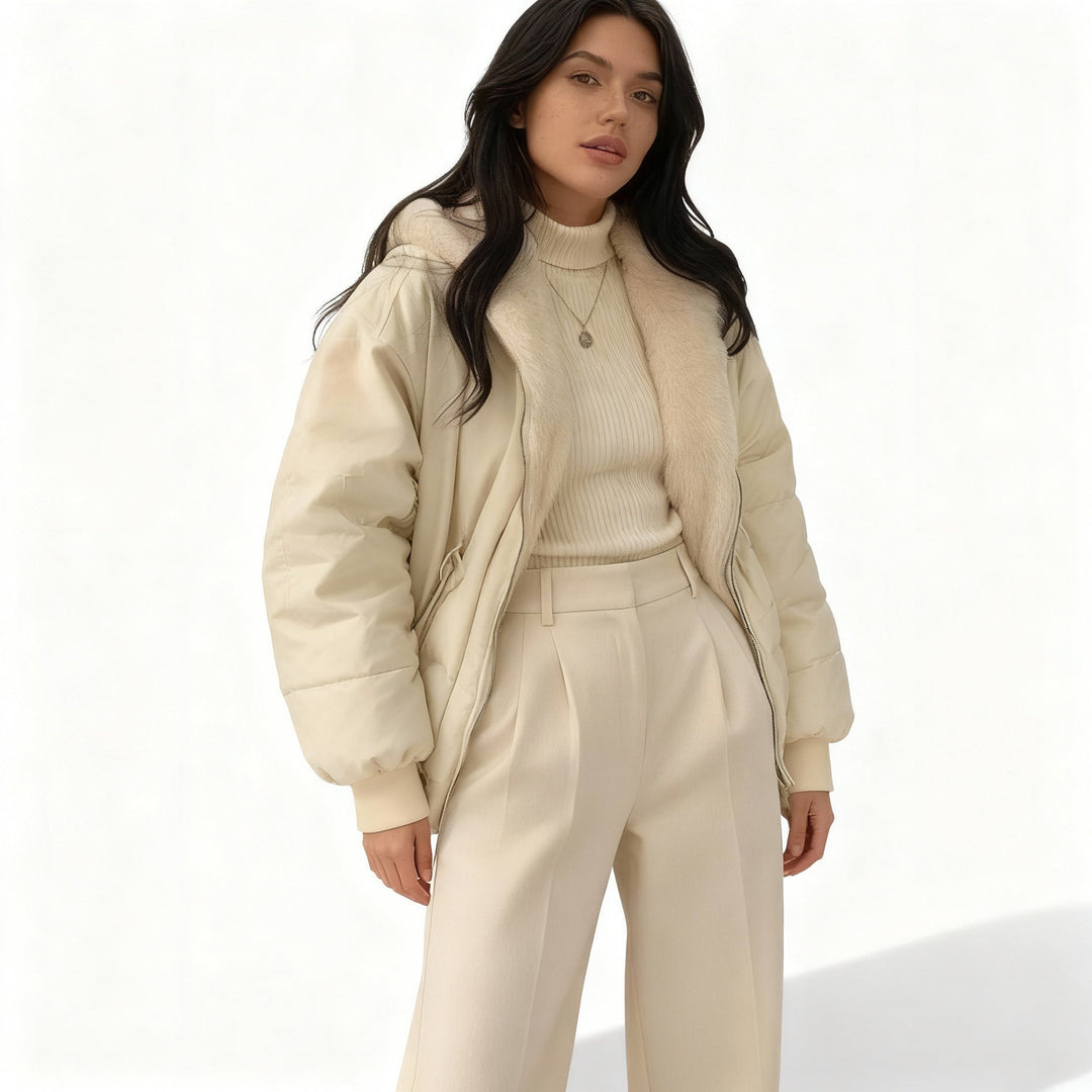 Amarae | Comfort Fit Oversized Thermal Fleece Winter Jacket Women