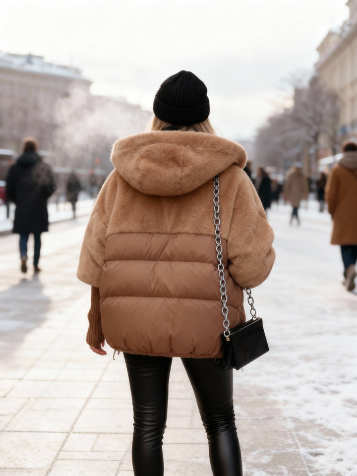 Chic Und Stil | Luxurious Modern Bomber Jacket with Hood