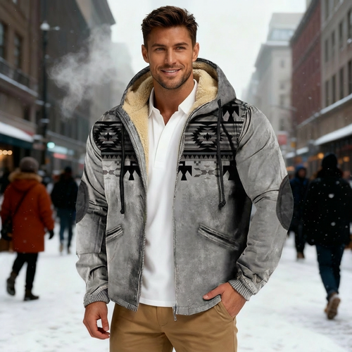 Amarae | Hooded Jacket with Native Print
