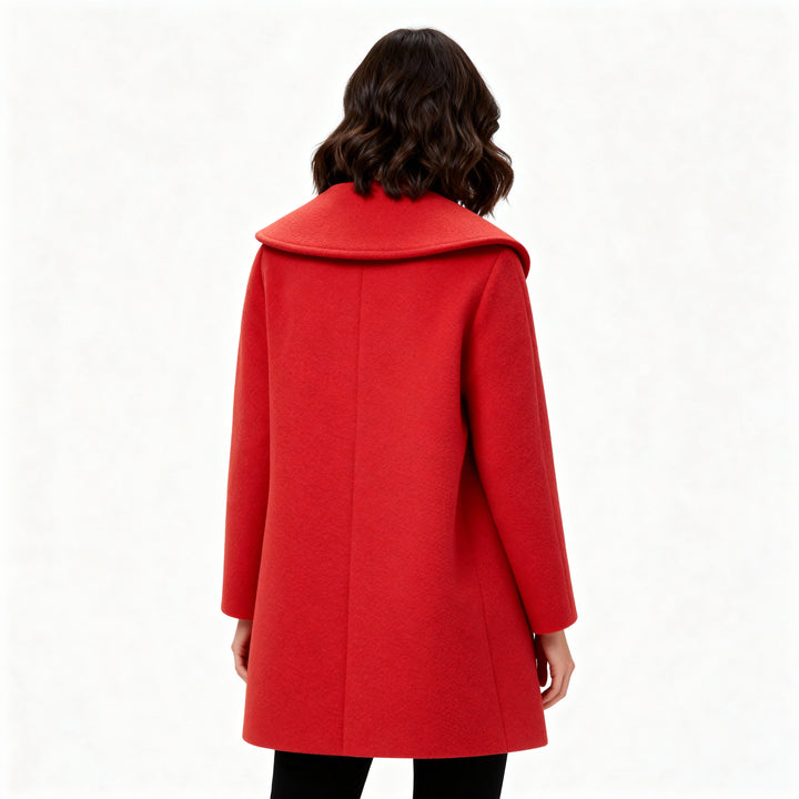 Windproof women's coat with shawl collar | Amarae