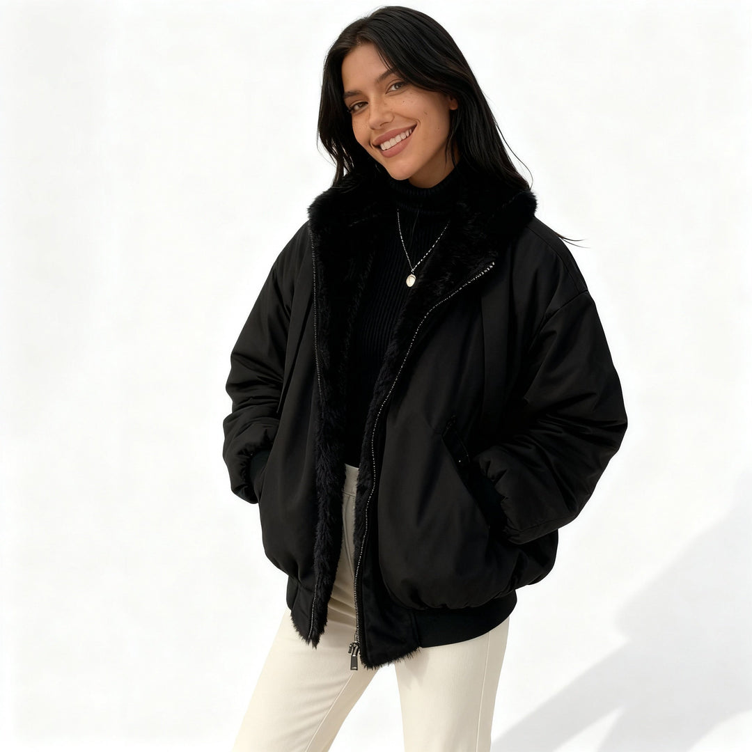 Amarae | Comfort Fit Oversized Thermal Fleece Winter Jacket Women