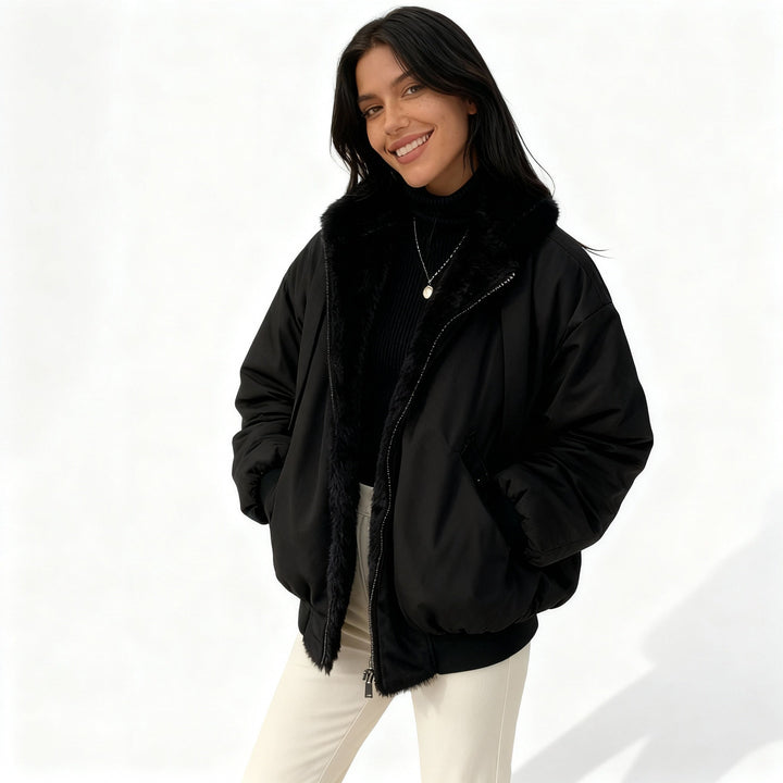 Amarae | Comfort Fit Oversized Thermal Fleece Winter Jacket Women