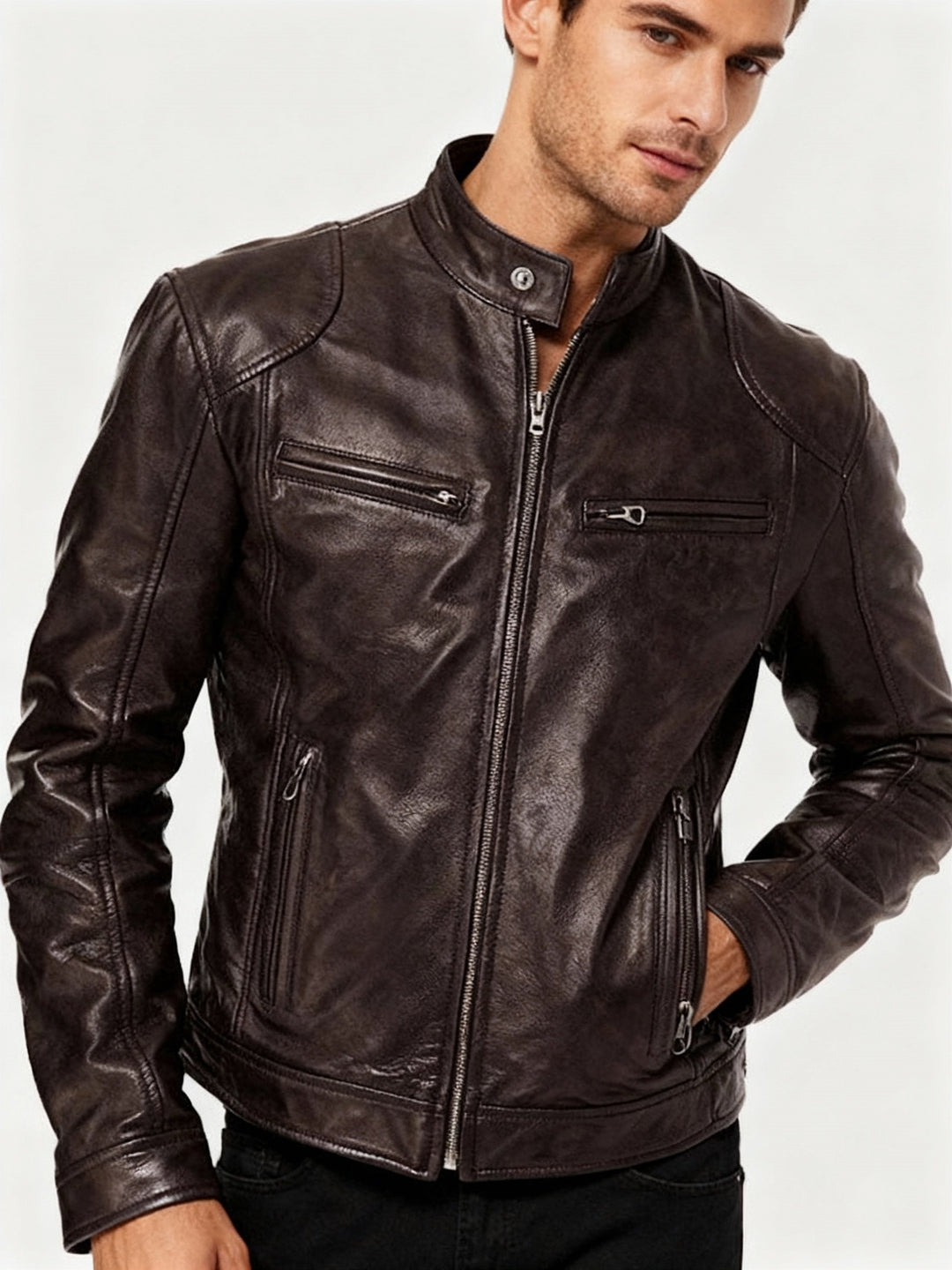 Lune London | Men's Jacket with Lining, Pockets, and Adjustable Cuffs, Casual and Everyday Jacket
