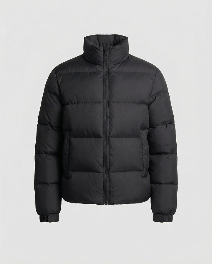 Men's puffer jacket made of duck feathers with warmth & hood | Amarae