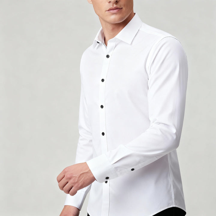 Non-Iron Stretch Shirt Men Slim Fit | Amarae