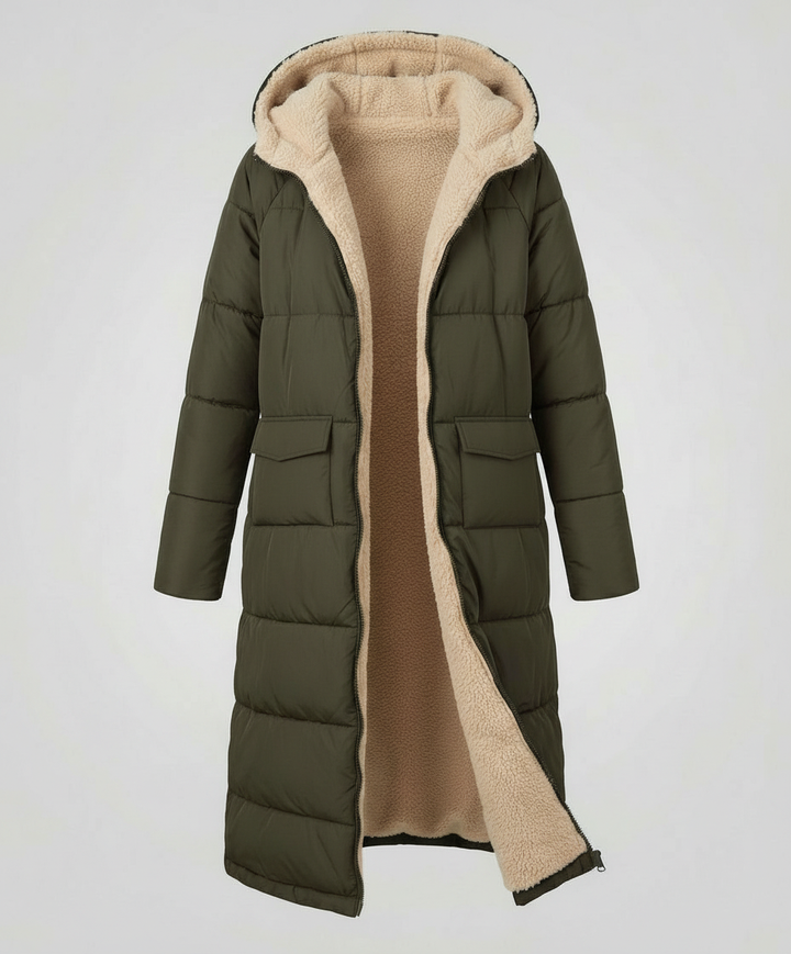 Reversible Long Women's Puffer Jacket | Heidi Fashion