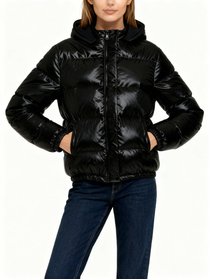 Women's Shiny Padded Jacket Chic Und Stil