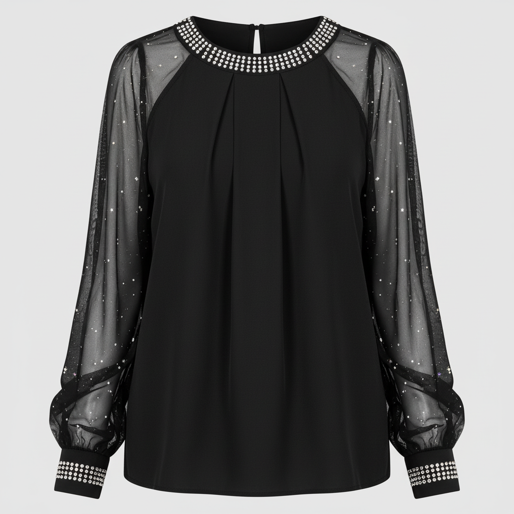 Mesh-Sequined Women's Top | Amarae