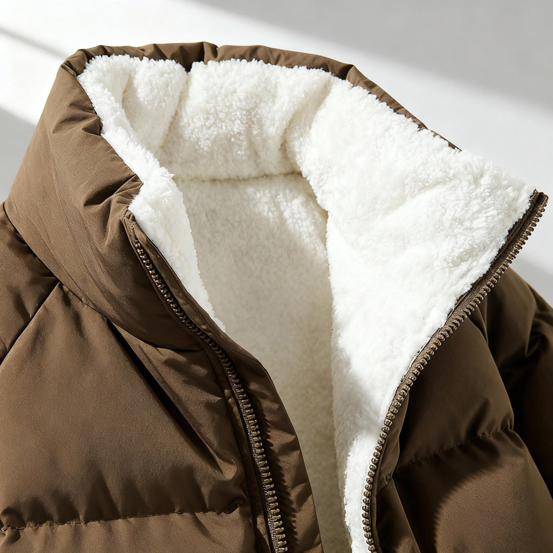 Warm Fleece lined Lightweight Puffer Jacket Women | Amarae