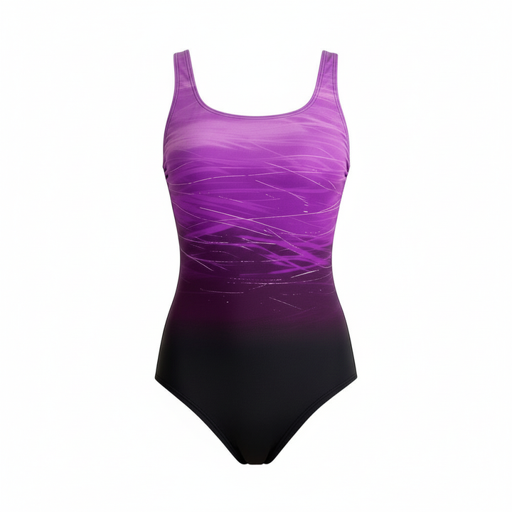 One-piece sports swimsuit with ombre design | Amarae