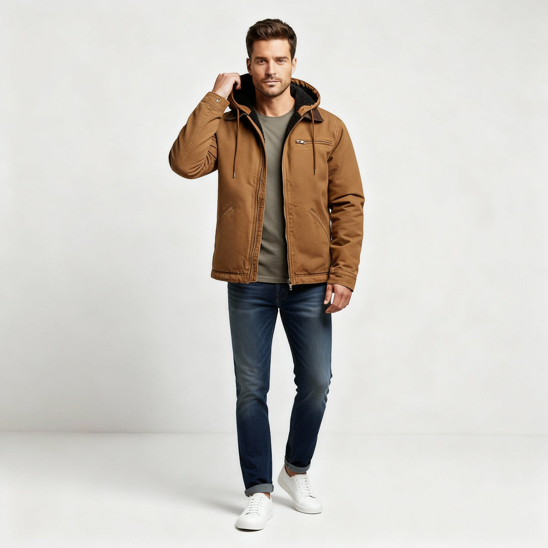 Functional Waterproof Outdoor Winter Parka Jacket with Hood Polyester | Amarae