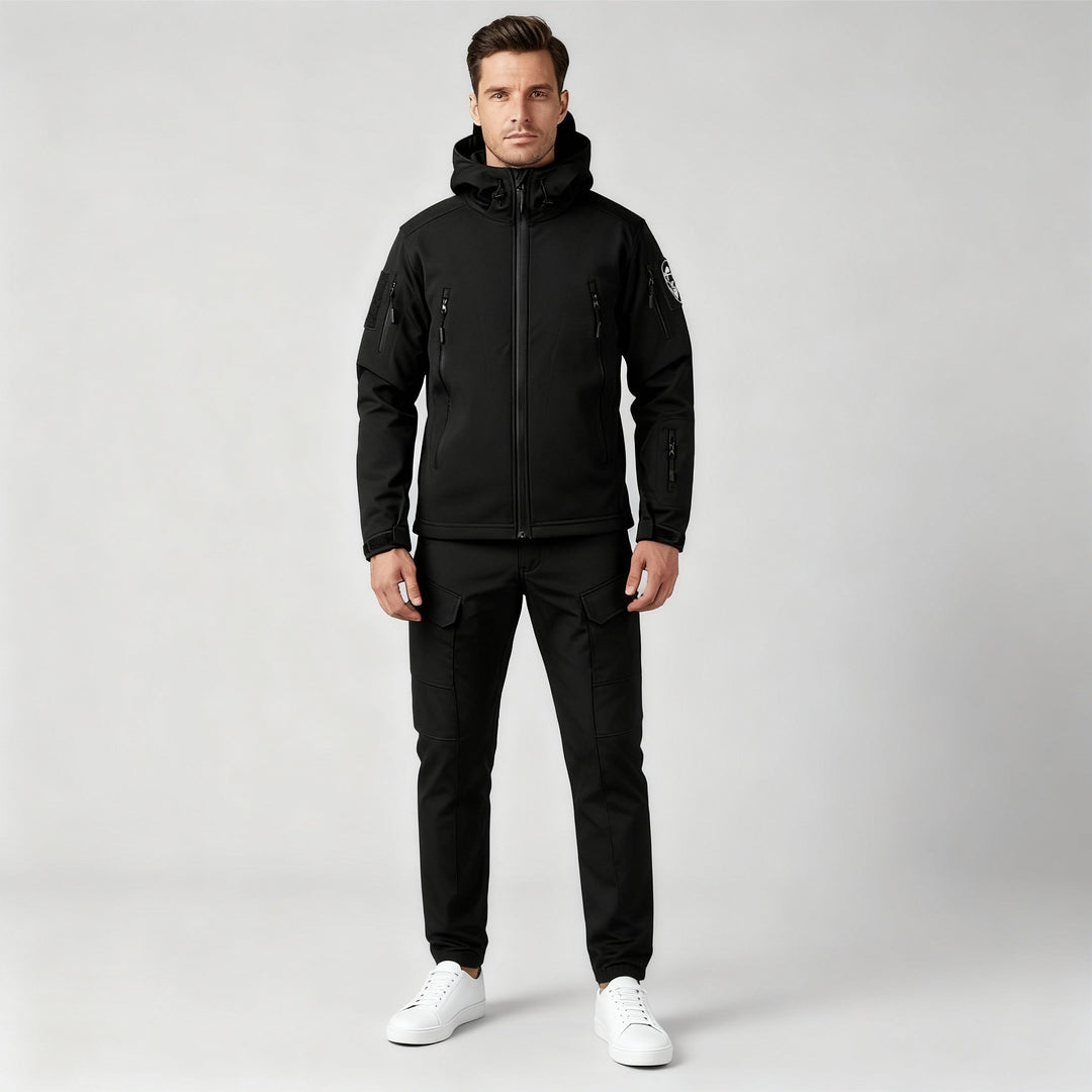 Amarae Men's Outdoor Set with Hooded Jacket and Cargo Pants