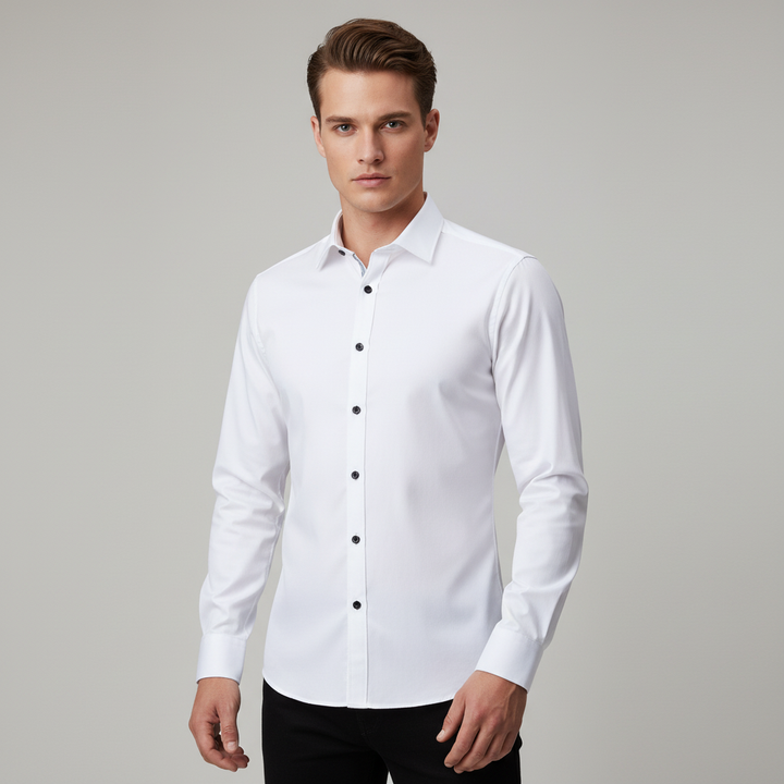 Non-Iron Stretch Shirt Men Slim Fit | Amarae
