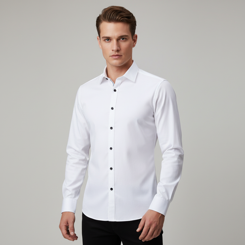 Non-Iron Stretch Shirt Men Slim Fit | Amarae