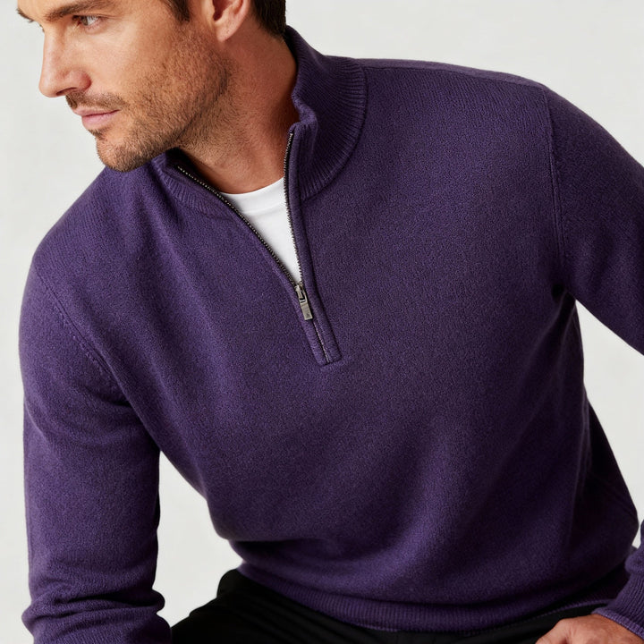 More Elegant Merino Comfort Pullover Women Zipper Modern Knitting | Amarae