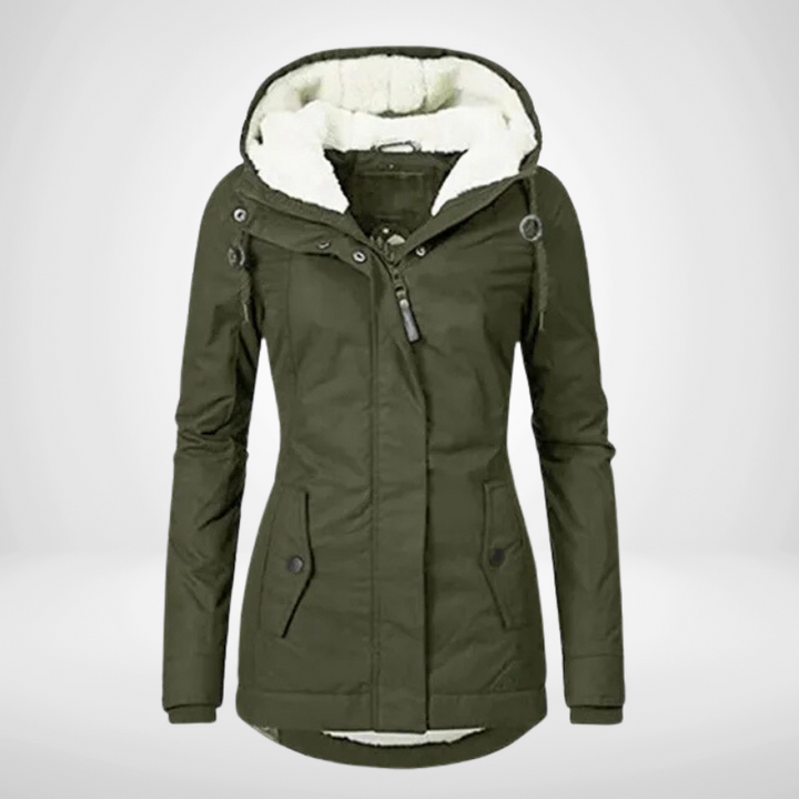 Winter coat | Warm parka coat with hood for women