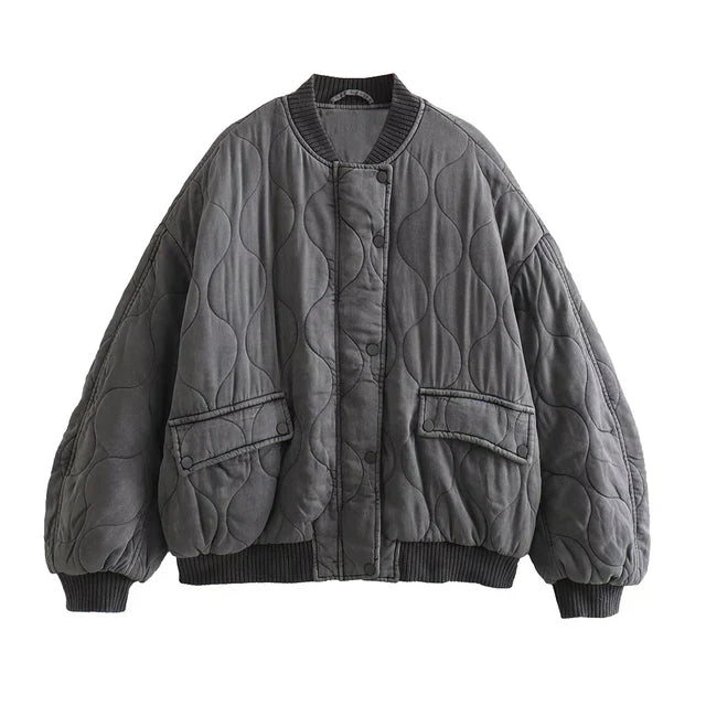 Lune London | Gray bomber jacket for women - Casual, Trendy & Comfortable