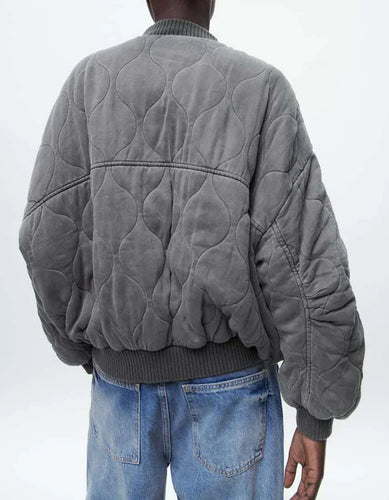Amarae | Gray bomber jacket for women - Casual, Trendy & Comfortable