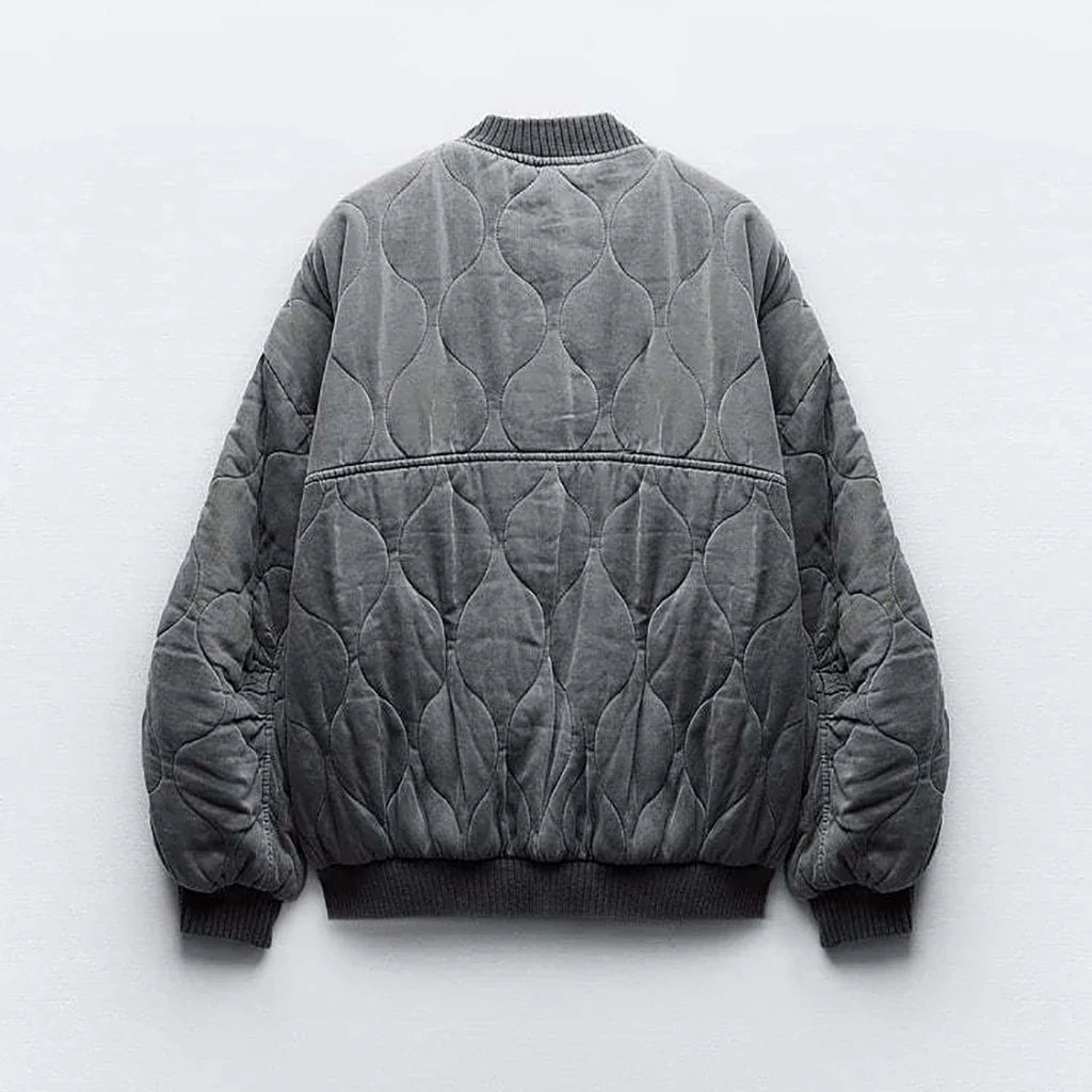 Lune London | Gray bomber jacket for women - Casual, Trendy & Comfortable