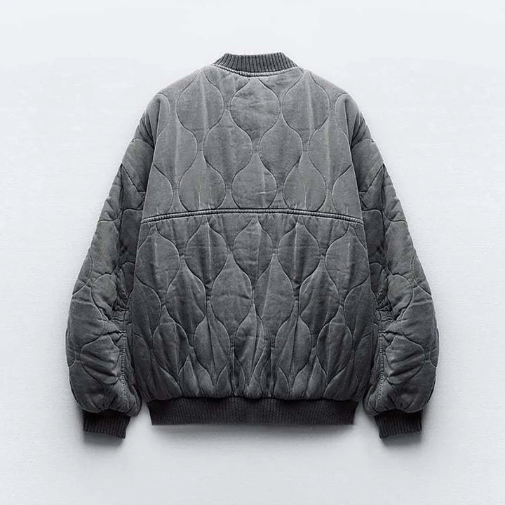 Lune London | Gray bomber jacket for women - Casual, Trendy & Comfortable