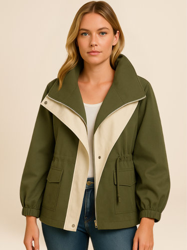 Amarae | Oversized layer-look leisure jacket - Versatile transition jacket for everyday wear and outdoor activities