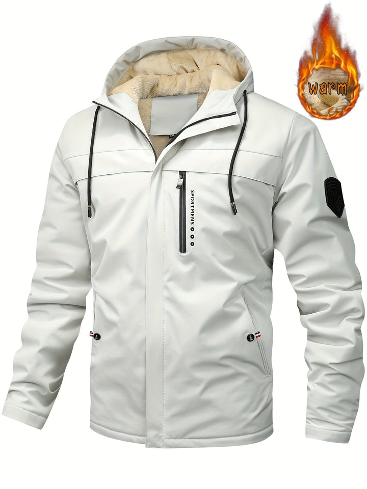 Lune London | Fleece jacket for men - with hood - regular fit - winter