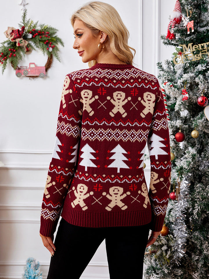 Lune London | Women's Christmas Vest - Knitted with Christmas Pattern