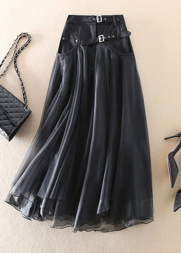 Amarae | High Waist Long Mesh Skirt