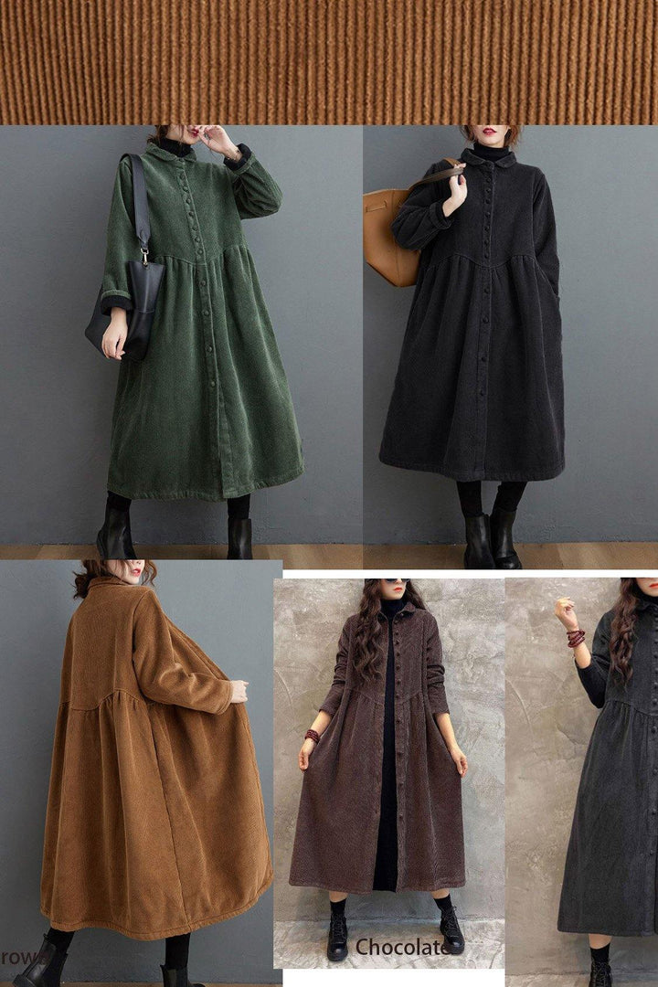 Lune London | black and green corduroy coats Inspiration thick fitted coats for women