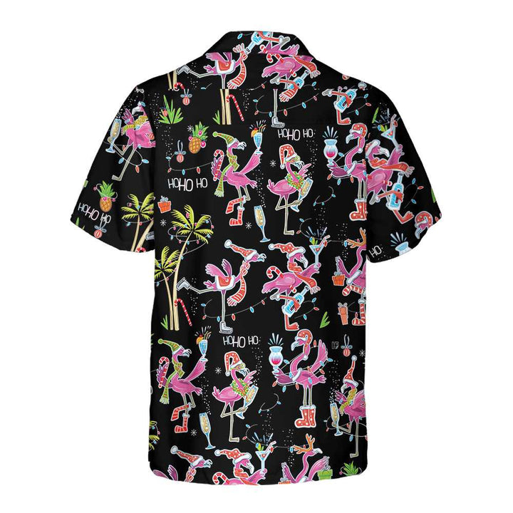 Lune London | Fun Christmas pink flamingo shirt, tropical Christmas shirt for men, best Christmas gift idea