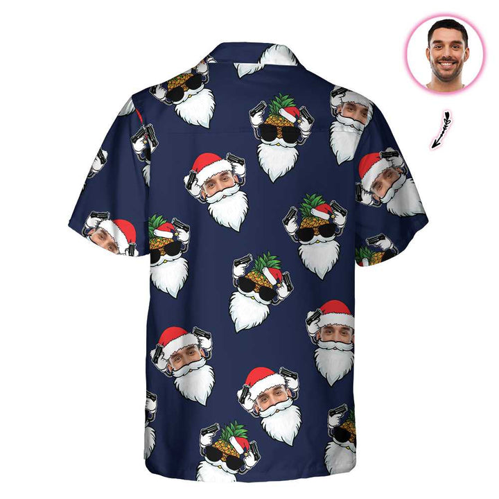 Lune London | Fun Hawaiian shirt for Santa Customized shirt, Fun Santa T-shirt, Personalized Christmas gift