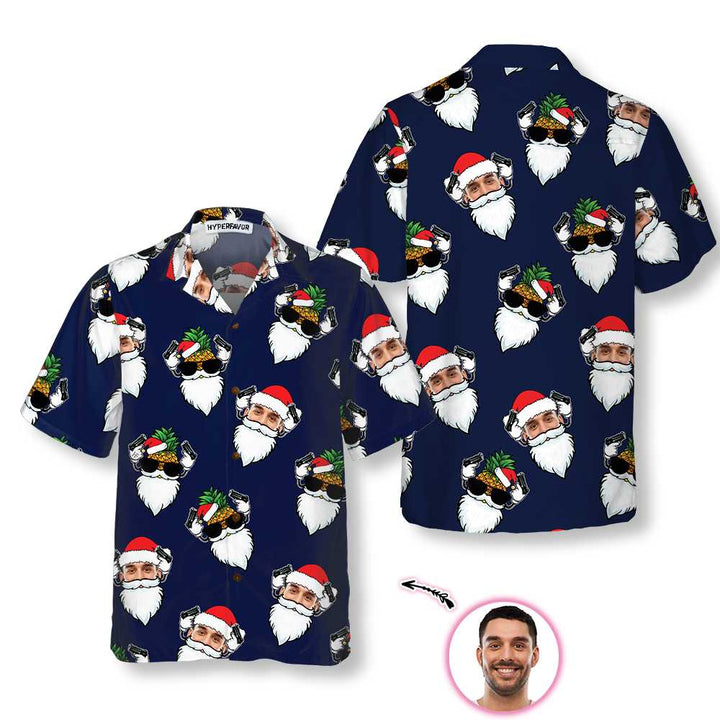 Lune London | Fun Hawaiian shirt for Santa Customized shirt, Fun Santa T-shirt, Personalized Christmas gift