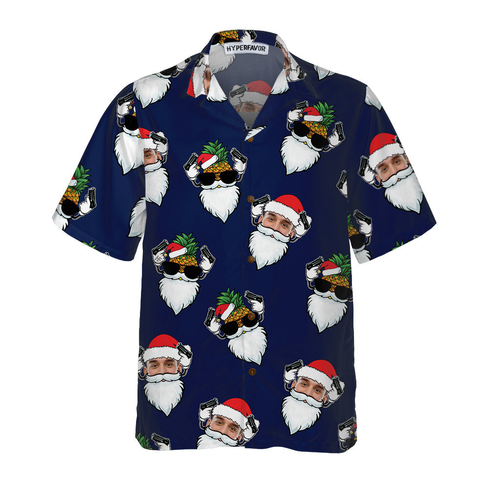 Lune London | Fun Hawaiian shirt for Santa Customized shirt, Fun Santa T-shirt, Personalized Christmas gift