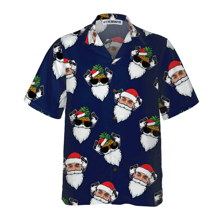 Lune London | Fun Hawaiian shirt for Santa Customized shirt, Fun Santa T-shirt, Personalized Christmas gift