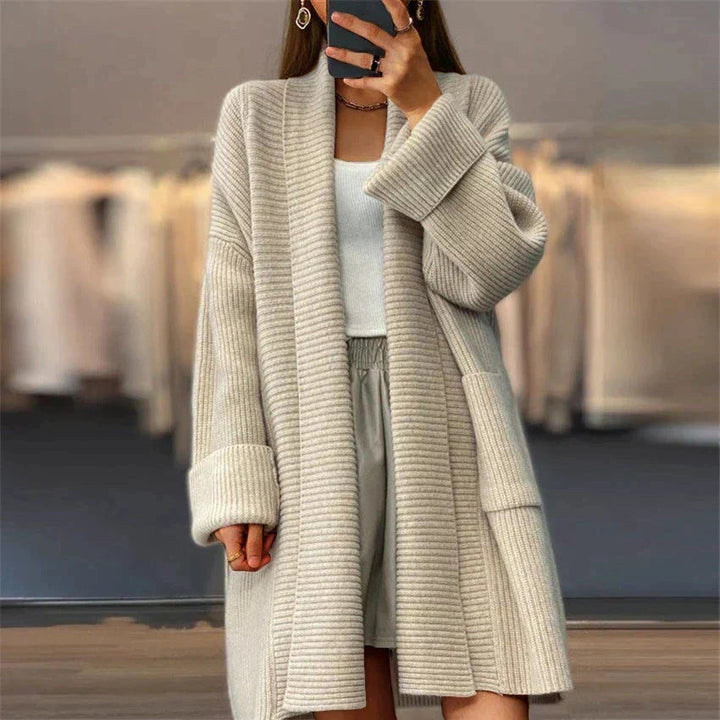 Lune London | Women's Cardigan with Shawl Collar - Long Gilet