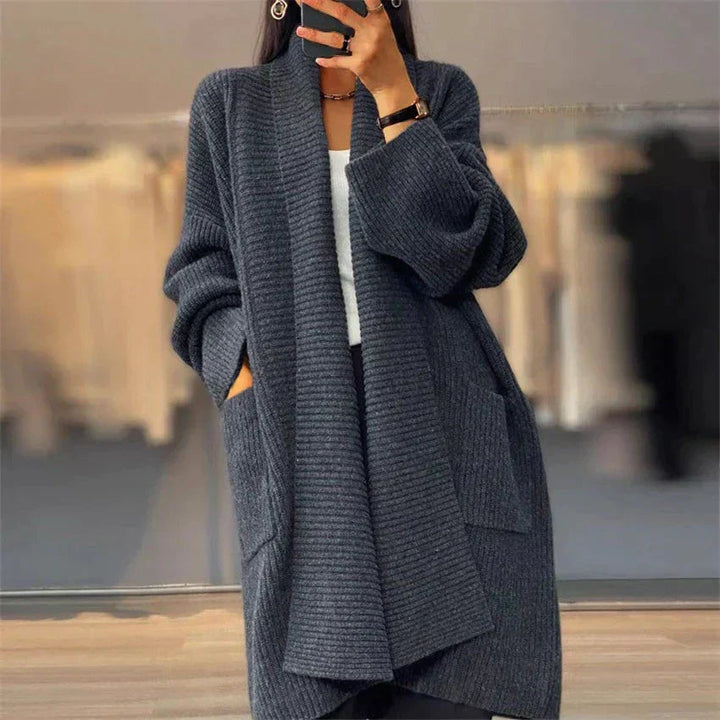 Lune London | Women's Cardigan with Shawl Collar - Long Gilet