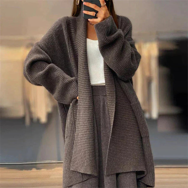 Lune London | Women's Cardigan with Shawl Collar - Long Gilet